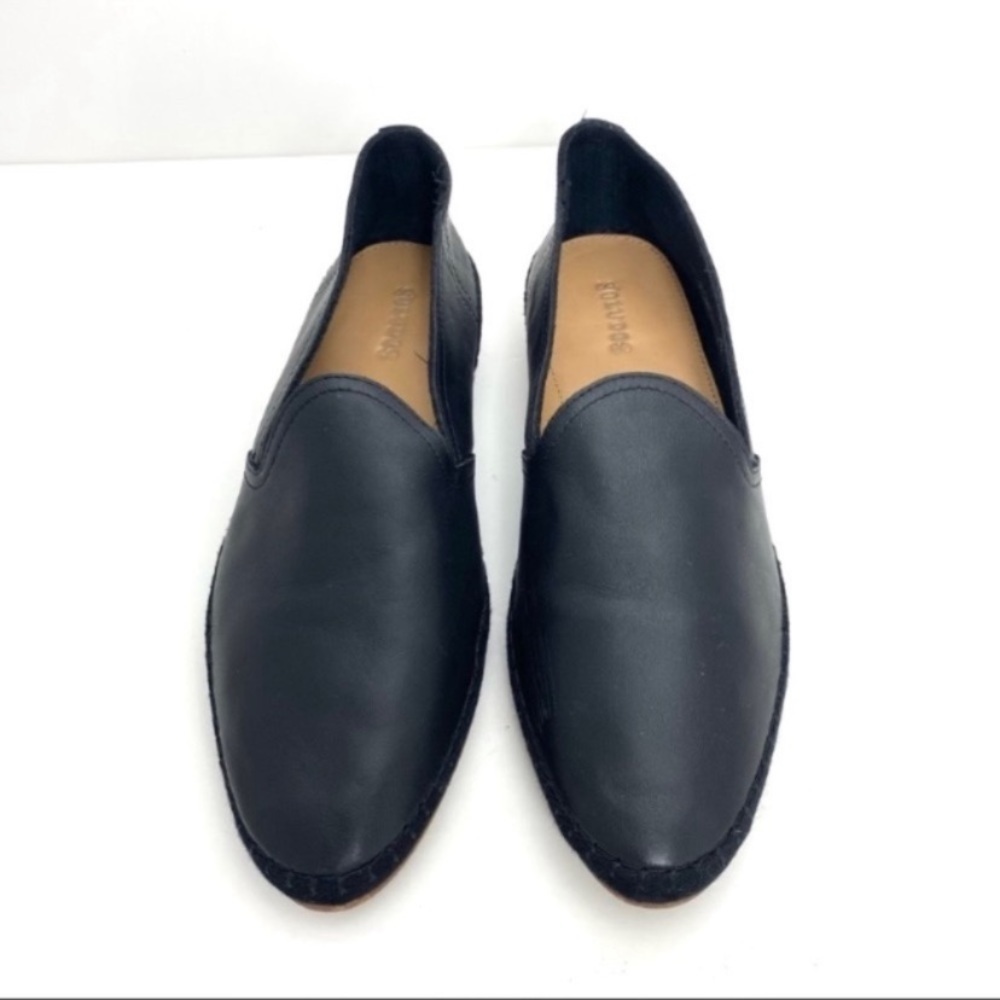 Soludos Venetian Soft Leather Convertible Flat Loafers in Black Size 8 - Picture 5 of 13